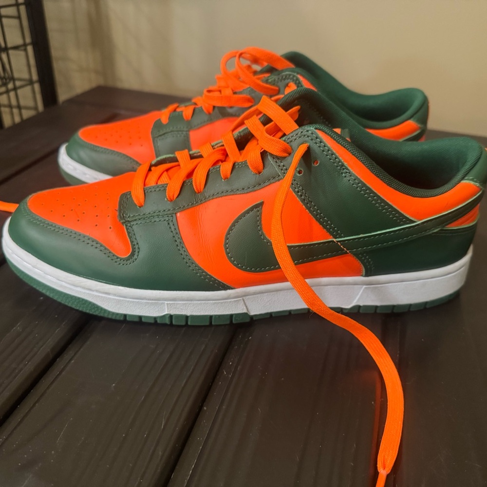 Nike Dunk Low Miami Hurricanes  Sneakers size 12